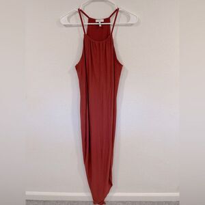 Joie Serlina Cinnamon Draped Front Maxi Dress Size Medium VGUC